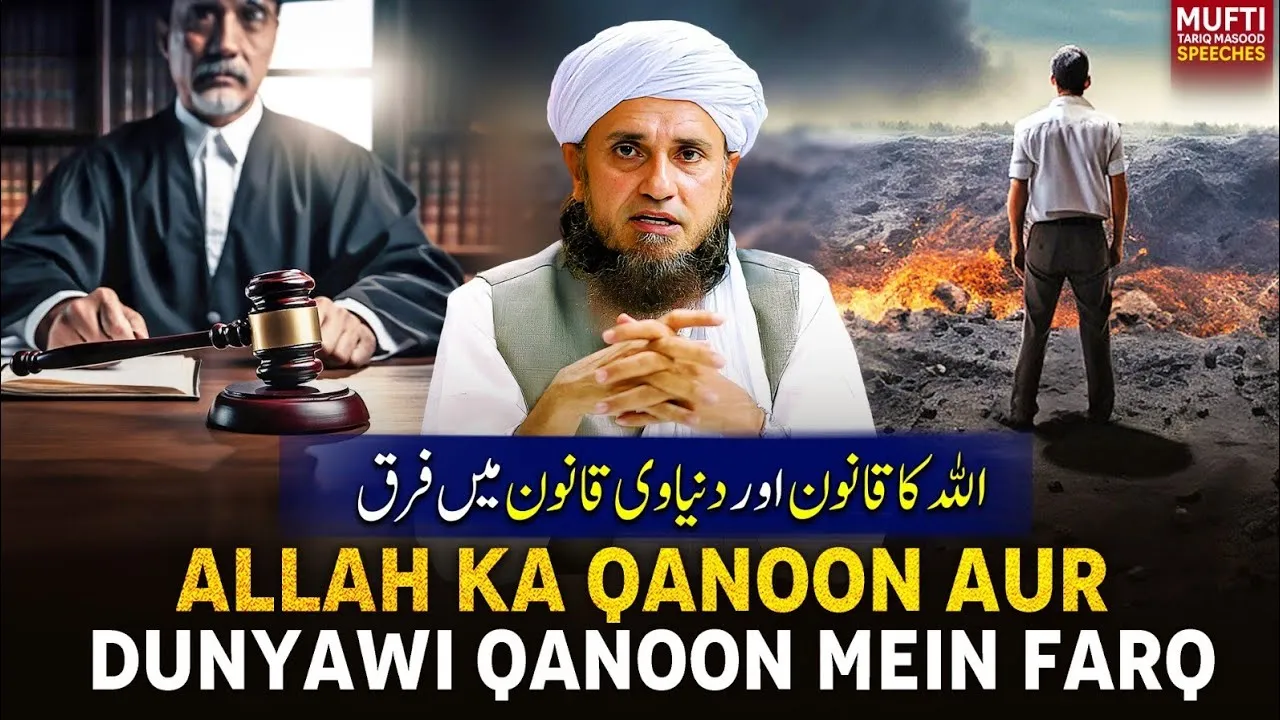 ALLAH ka Qanoon Aur Dunyawi Qanon Mai Farkh . | Mufti Tariq Masood Speeches